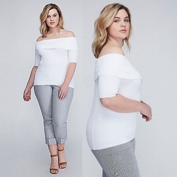 Lane Bryant Sweaters - LANE BRYANT 3/4 SLEEVE OFF-THE-SHOULDER SWEATER A3